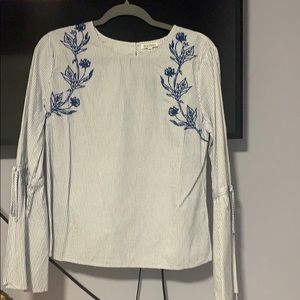 Long sleeve striped top